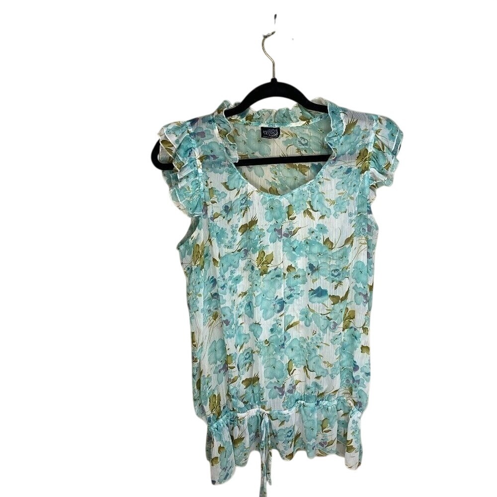 THX COLLECTION FLIRTY FLORAL SPRING ROMANTIC TOP‎